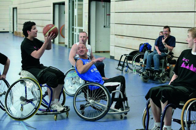 Zentrum für Kunst und Humanität, Freundschaftsspiel im Rollstuhlbasketball, Bild: Maren Krings, 360° Photography, Bad Langensalza