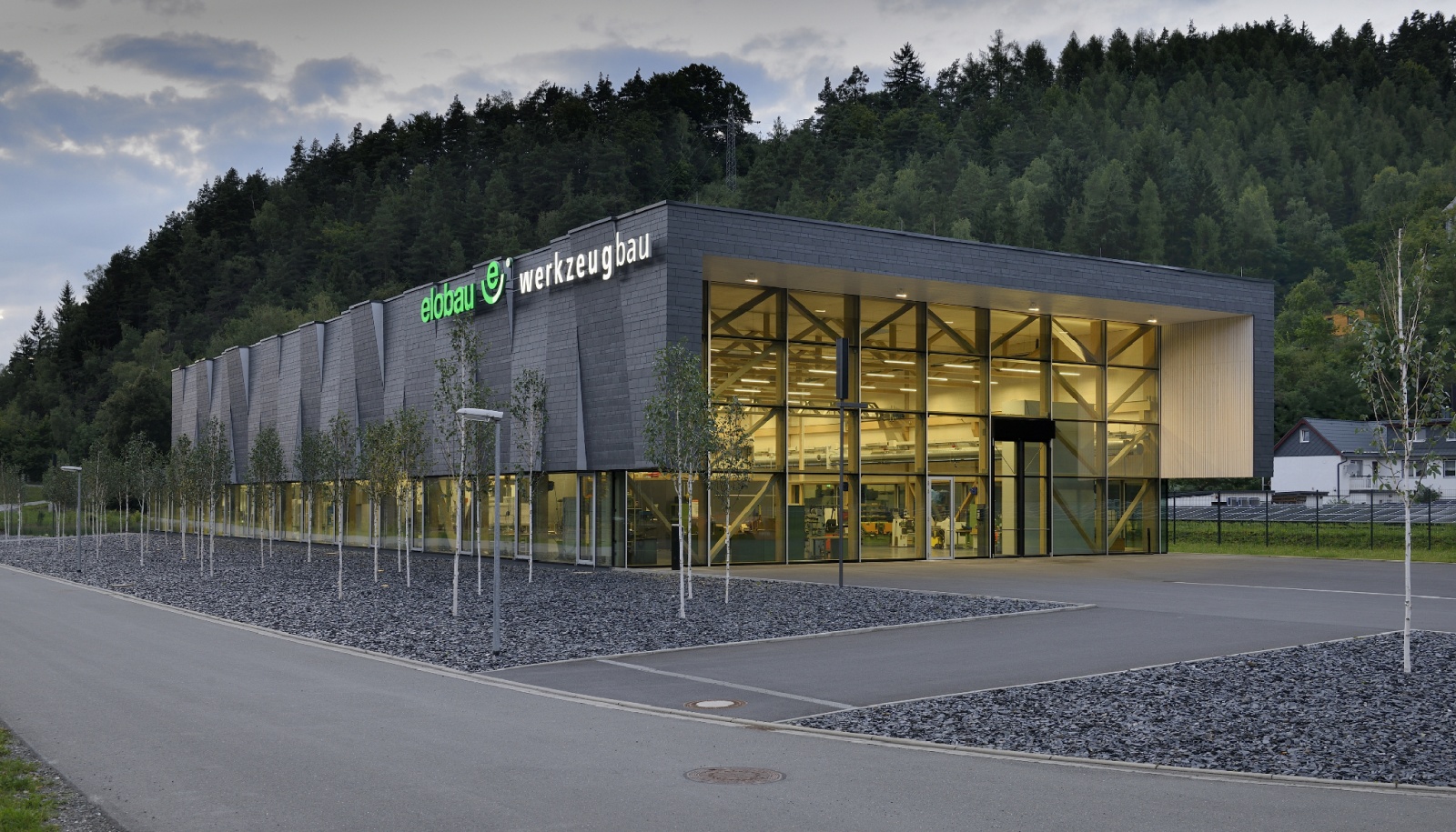 Betriebsgebäude in Probstzella, Betriebshof von Südosten, Bild: Fotodesign Peters, Amerang