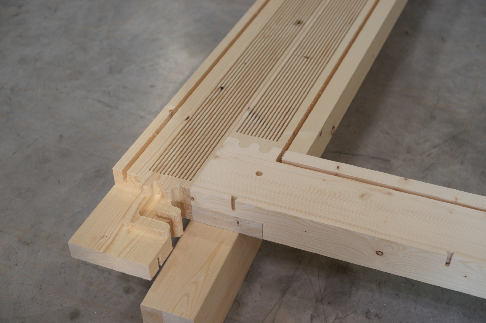 Timber Prototype House, Fräsung Fertigungprozess, Bild: Oliver Bucklin, ICD