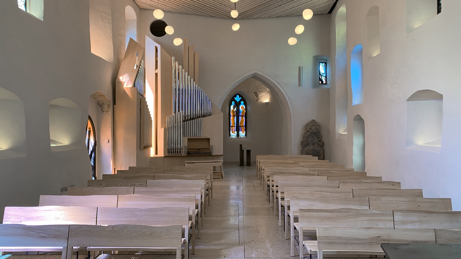 Kirchenburg Walldorf, Blick zur Orgel und Taufkapelle, Bild: Matthias Schmidt