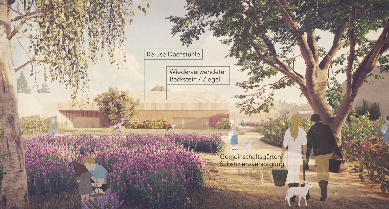 Gut.Land.Leben, Visualisation 2, Bild: PASEL-K architects, Berlin; Veldacademie, Rotterdam